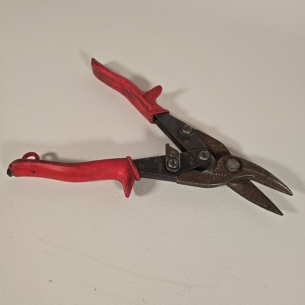 Vintage Wiss Tin Aviation Snip Cutter Pliers Tool Lock Clasp Broken USA